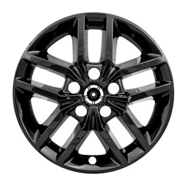 Brighter Design Set of 4 Gloss Black 5" V Spoke 18" Wheel Skins for Jeep Grand Cherokee 2016-2020
