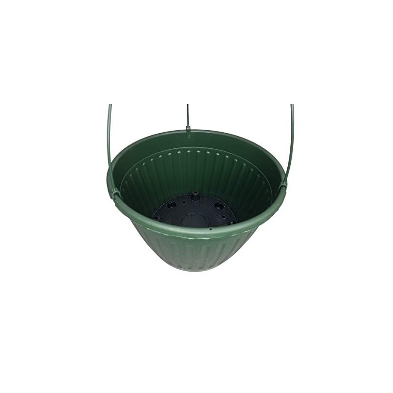 Landmark 10" Imperial Plastic Hanging Basket (Green, 5)