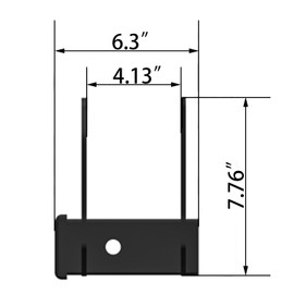 TIOYAR RV Bumper Hitch Receiver 2 inch Adapter Receiver Openning 3500 LBS Capacity Texture Black Compatible with 4 inch X 4 inch Square RV Rear Bumpers