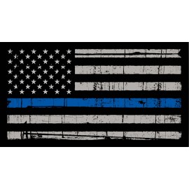 Awareness Vinyl 5.5" Thin Blue Line Vinyl Sticker | Car Window Decal | Law Enforcement USA