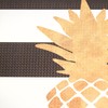 Nicole Miller New York Gold Pineapple Anti-Fatigue Kitchen Mat, Black/White,