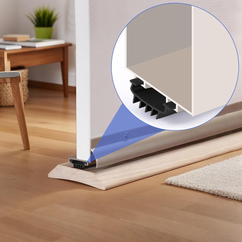 Nuanchu 1 Pcs Hardware U Shaped Rubber Door Bottom Sweep