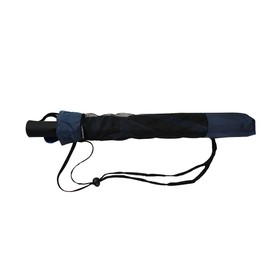 Weather Station 56 Inch Golf Umbrella, Automatic Compact, Lightweight, and Wind Resistant Two Person Folding Umbrella for Travel and Rain, Mesh Carry Bag, Black