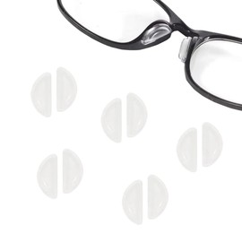 ralhaywi Eyeglasses Nose Pads, 5 Pairs Soft Silicone Self Adhesive Nose Pads,Anti Slip Air Cushion Stick on Nose Piece for Glasses Eyeglasses（white）