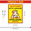 Aluminium Warning Children's Sign, With Screws and Hex Key, Please
