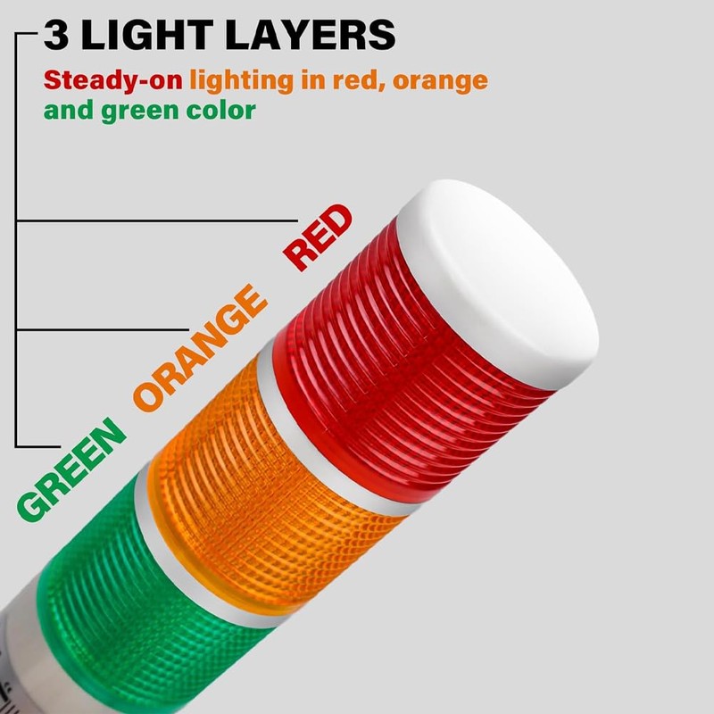 Glomora Led Signal Tower Stack Lights, Industrial Signal Warning Lights