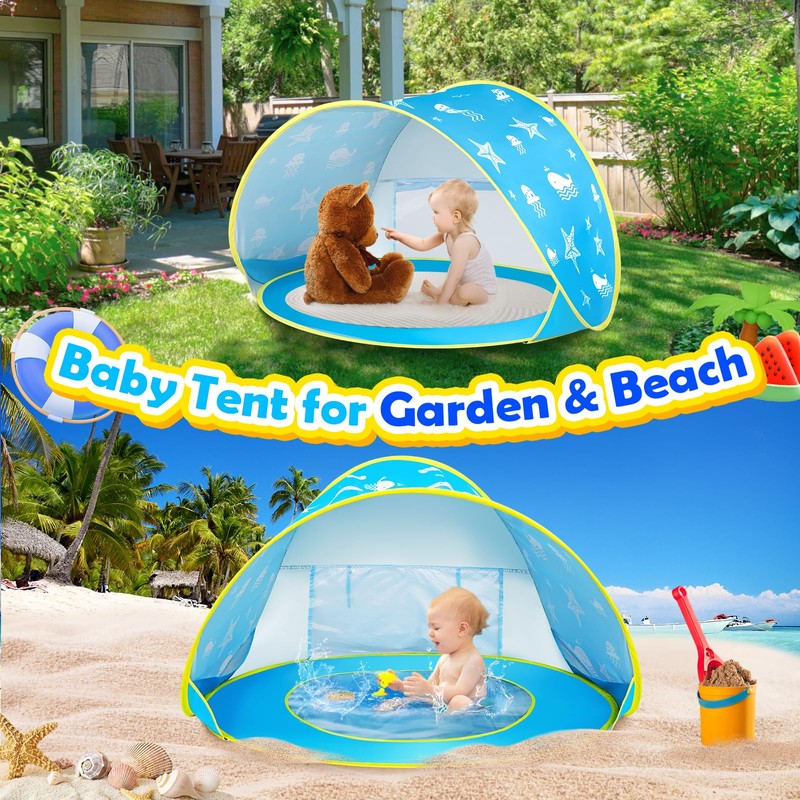 Monobeach Baby Beach Tent Ocean Pop Up Portable Shade Pool