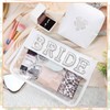 Locmeo 2 Pcs Bride Bag Makeup Bag Bride Gift Cosmetic