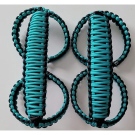 Happy Jeepinit Paracord Roll Bar Grab Handles for Jeep Wrangler, Set of 2, Pick Your Colors (Seafoam)