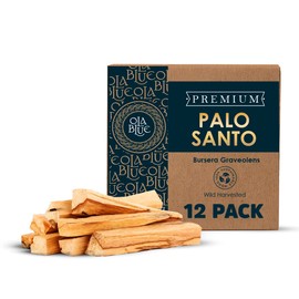Palo Santo Smudging Sticks 12-Pack from Peru - 100% Natural Incense with Premium High Resin for Spiritual Cleansing - Substantially Hand-Picked, Ethically Wild Harvested - Sustainable Packaging