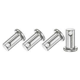 M METERXITY 4-Pack Single Hole Clevis Pins, M8 x 16mm 304 Stainless Steel Flat Head Clevis Pins for Mechanical Linkage/Fixed Parts/Ship Rigging, Link Hinge Pin Reusable