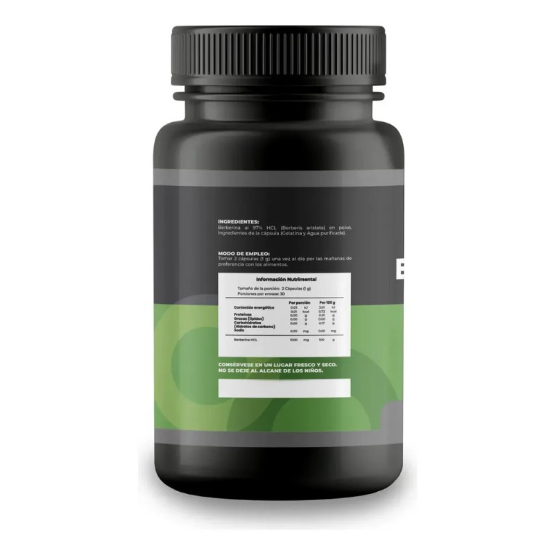 Berberina 500 mg 60 Cápsulas Vegetales Sin Sabor Endaroo Pack
