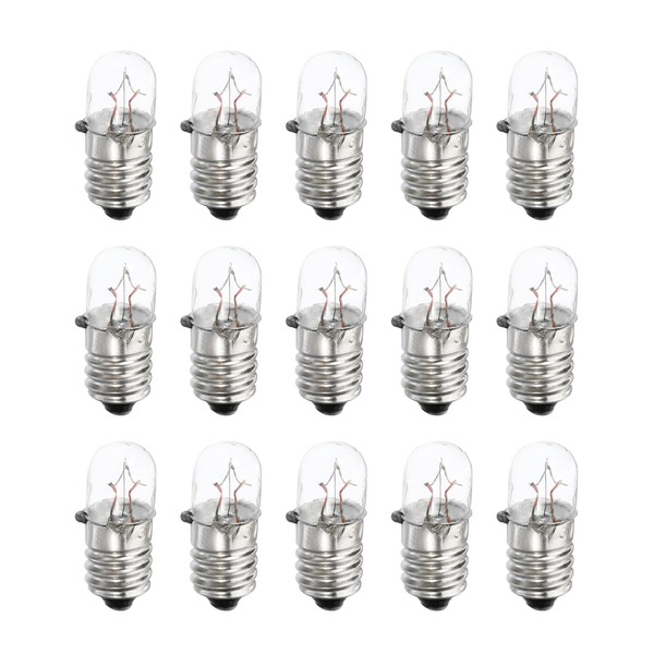 MECCANIXITY E10 Screw Base Miniature Bulbs 24V/3W Warm Yellow Light