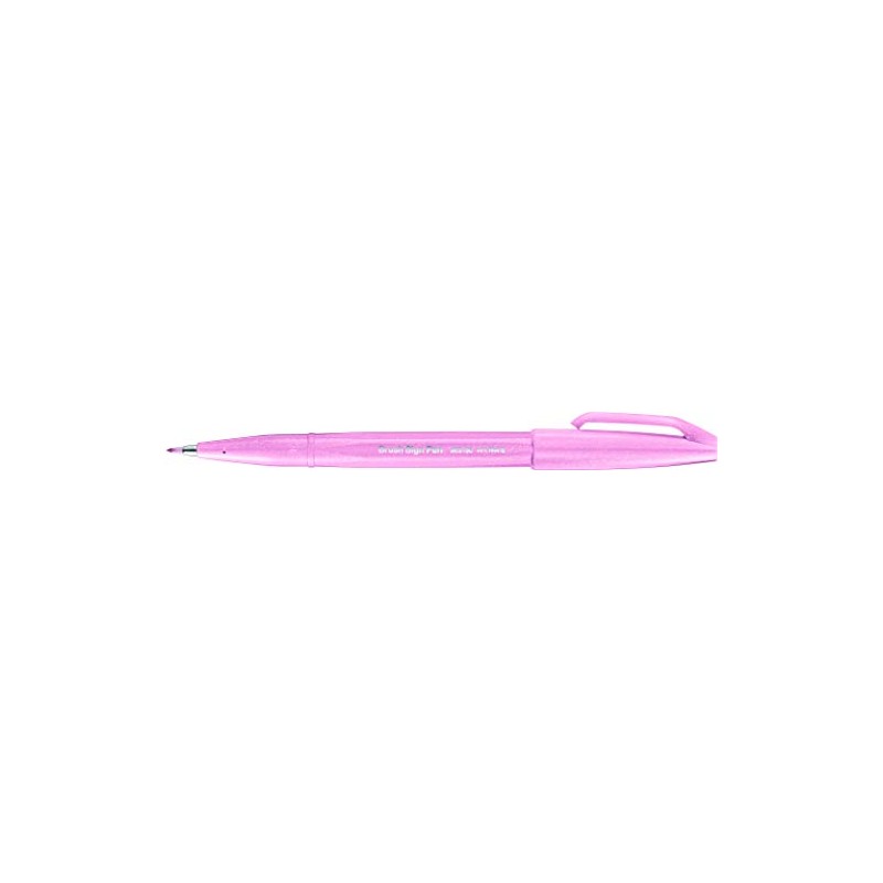 Pentel Brush Sign Pen SES15C-12, Fibre-Tip Pen, Brush-Like Tip, pastel