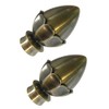 ABC Decor Acorn Curtain Pole Finials, Antique Brass, 28mm, pair