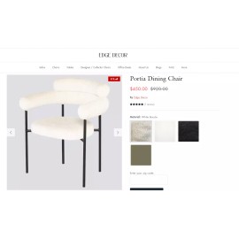 Edge Decor Brand NEW Portia Dining Chair by Edge Decor