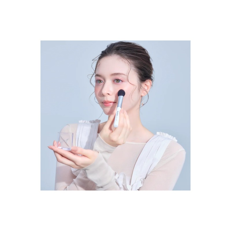 Suiko Kumano Multi-Cheek Brush, Goat Wool Multifunctional Powder Brush, Face,