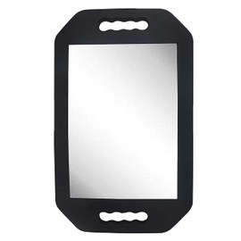 HREW HREW Handle Mirror C Large Hand Mirror with Double Handle - Rectangular Hand Held Mirror with Handle - Lightweight Hair Salon Equipment Hairstylist and Barber Accessories (1Pcs Rectangle)