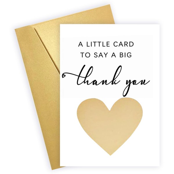 Thank You Scratch Card with Envelope, Personalized Thank You Card