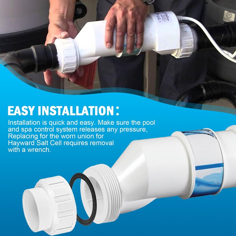 Salt Cell 2" Union Connector Kit Replacement for Hayward Salt