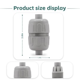 Wocloer 1/2 inch Liquid-Tight Connector,PVC Flexible Conduit Double-Ended Connector,Straight 180 Degree,Two-Way Conduit Connector,Electrical Conduit Fittings(2 Pcs)