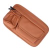 Waterproof Storage Bag Artificial Leather Brown Zipper Organizer for Vespa