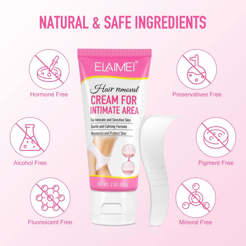 Down Under Hair Removal Cream,Depilatory Cream for Intimate Areas and