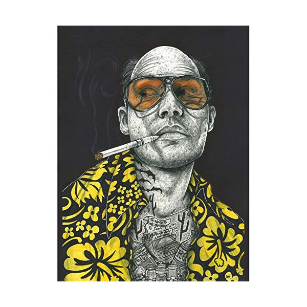Wee Blue Coo Wayne Maguire Tattooed Fear & Loathing Hunter Inked Ikon Large Art Print Poster Wall Decor 18x24 inch