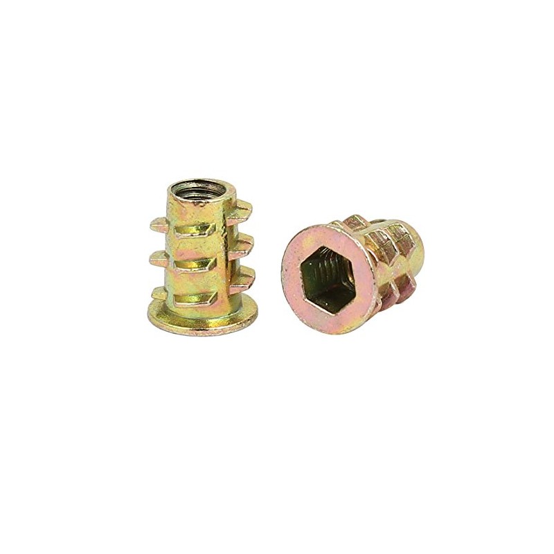 uxcell a16103100ux0953 M4x9.5 mm Interface Hex Socket Threaded Insert Nuts