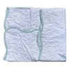 Home Classics White Embroidery Quilted Standard Sham Blue Starfish 100%