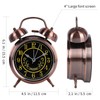 pxy Retro Alarm Clock for Heavy Sleepers 3D Dial Battery