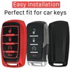 Kirsnda key fob cover with metal buckle Compatible with Dodge