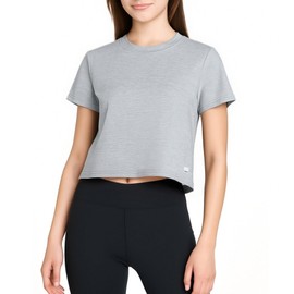 Fioboc Women Short Sleeve T Shirts Workout Crop Tops Baby Tees for Women Moisture Wicking Athletic Yoga Tee Gym Shirts