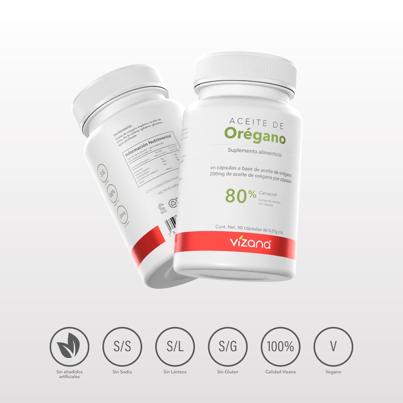 VIZANA NUTRITION | Aceite de Orégano en Capsulas Soft Gel,