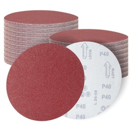 SenmaiTools Sandpaper 180 mm Velcro Sanding Discs 180 mm Grit 40 Red for Drywall Sanders Random Orbital Sanders Sanding Giraffe Pack of 30