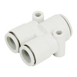 SK11 KQ2U10-12A One-Touch Pipe Fitting, Different Diameter Union Wy, Applicable Tube Outer Diameter: 0.4 inches (10 mm) x 2 outlets, 0.5 inches (12 mm)