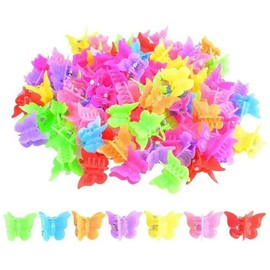 50 Packs Butterfly Hair Clips, Assorted Color Mini Hair Jaw Clips Claw Clips for Girls Women Teen with Box Package Clips and Barrettes