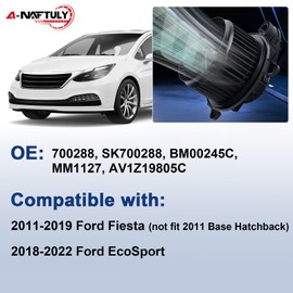 AC Blower Motor Fan Replacement Fits for 2011-2019 Ford Fiesta, 2018-2022 EcoSport, Front HVAC Plastic Heater Blower Motor, 700288, AV1Z19805C, SK700288, BM00245C