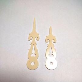 Black Forest NEW Clockmaker Stock 2" Plastic Cuckoo Clock Hands Bone Color Round Hole