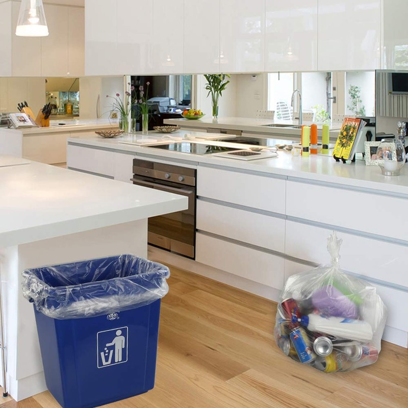 Lesbin Clear Trash Bags, 3 Gallon Small Garbage Bag, 190