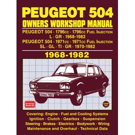 PEUGEOT 504 OWNERS WORKSHOP MANUAL 1968-1982
