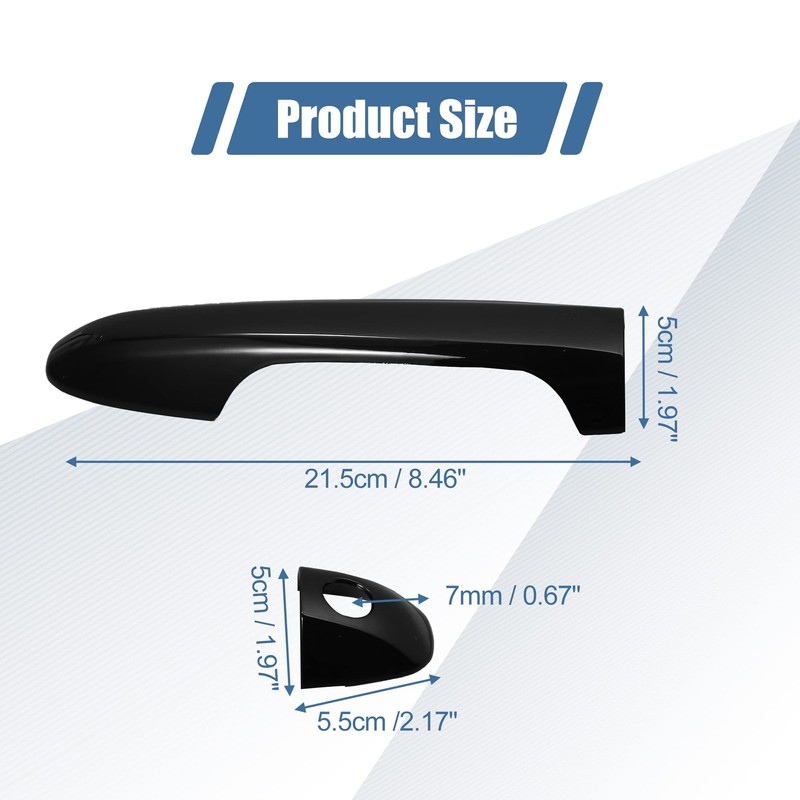 X AUTOHAUX 8pcs ABS Exterior Side Door Handle Cover Trim