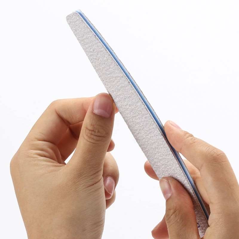 25 Count 80/80 Grit Coarse Nail Files for Acrylic Nails,