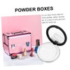 Baluue 6pcs Travel-Ready Makeup Powder Container Empty Puff Compact Lightweight