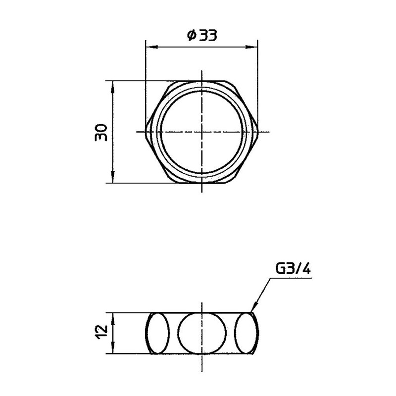 SANEI Pipe Parts Cap Nut G3/4 Screw B41A-24-20