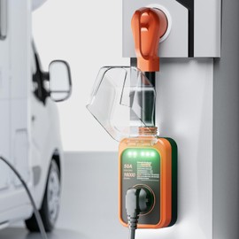 FOCSPROD RV Surge Protector 50 Amp, 16000J Surge Protection RV Circuit Analyzer, 2025 Upgraded Voltage Protection RV Electrical with Waterproof Cover, RV Plug Adapter for Camping, Travel Trailers