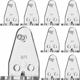 10pcs Hold Down Bracket for 1" Mini Blinds Bottom Rail Hold Clips Clear PC on Faux Wood Blinds, Pleated Shades, Cellular Shades, Venetian Blinds and More