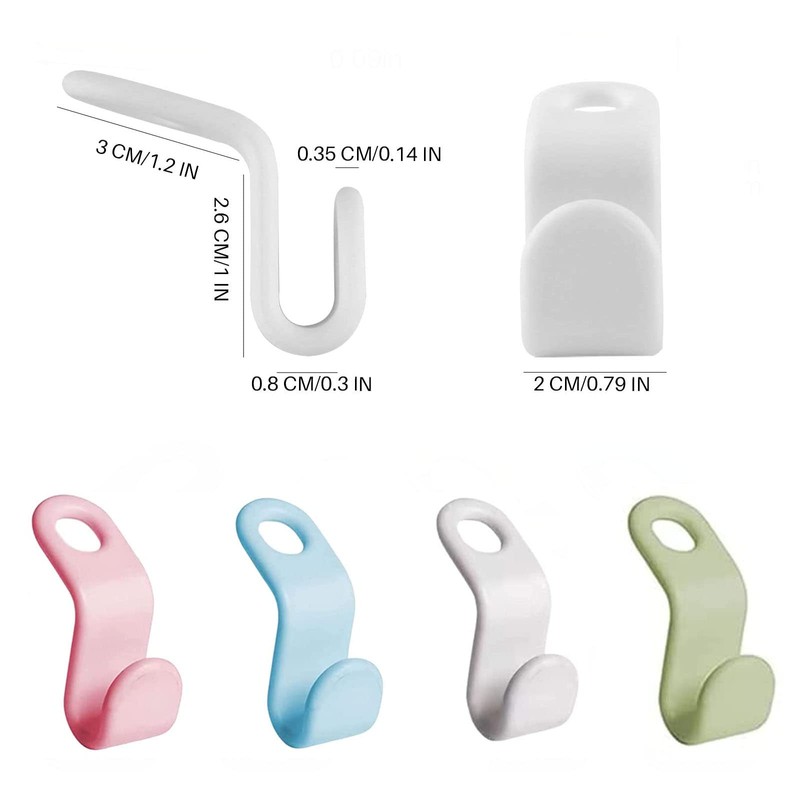Pack of 60 Clothes Hangers, Space-saving Clothes Hangers, Connecting Hooks,
