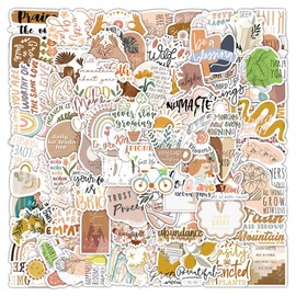 Pack of 100 Bohemian Bible Stickers Car Laptop Phone Guitar Skateboard Motorcycle Bicycle Bible Stickers Set Vinyl Waterproof Aesthetic Stickers for Teenagers Children Adults