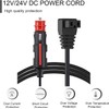Tomatosd DC Power Cord Power Cable 11.5 ft Length 12V/24V